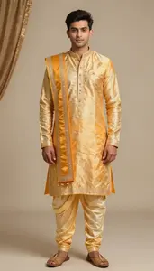 Dhoti Kurta Distinguished Indian Groom