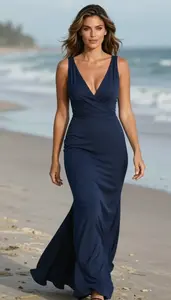 Elegant Midnight Blue Gown