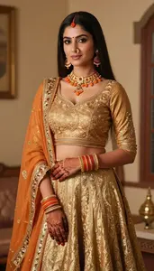 Festive Indian Ethnic Dress Indian Woman