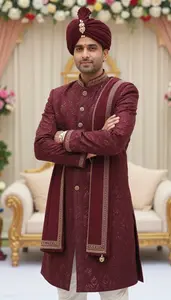 Formal Sherwani Elegant Indian Groom