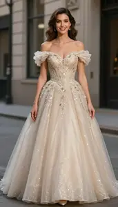 Glamorous Woman In Princess Gown