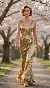 Gold Evening Gown Glamour