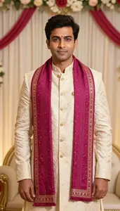 Handsome Indian Groom Traditional Dhoti