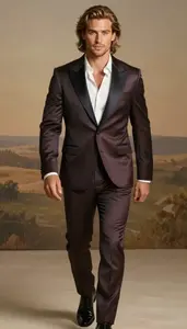 Handsome Light Skinned Man In Silk Tuxedo