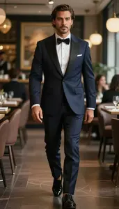 Handsome Mediterranean Man In Tailored Tuxedo