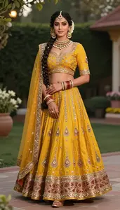 Indian Woman With Fair Complexion Festive Ethnic Dress