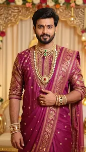 Magenta Traditional Wedding Set Wedding Portrait