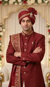 Man In Early 30s Distinguished Indian Groom