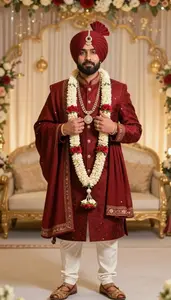 Man In Mid 30s Wearing Formal Sherwani