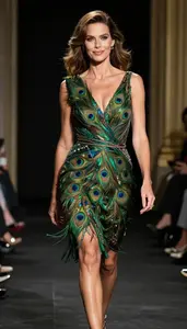 Peacock Cocktail Dress British Woman Woman