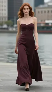 Stunning Woman In Sweetheart Neckline Gown