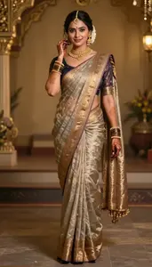 Telugu Woman Woman In Mid 20s In Silk Saree