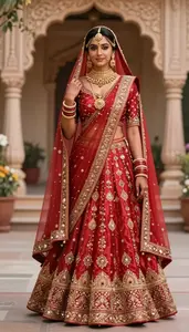 Timeless Indian Bride In Elaborate Lehenga