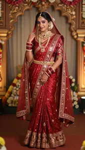 Traditional Indian Bride In Traditional Bridal Wear