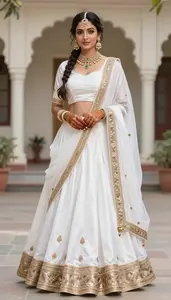 Traditional Indian Silk Lehenga