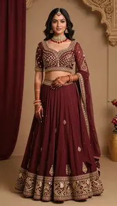 Traditional Lehenga Indian Cultural Wear