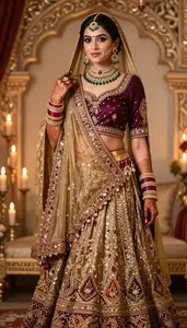 Wine Indian Bridal Dress Bridal Jewelry Photography