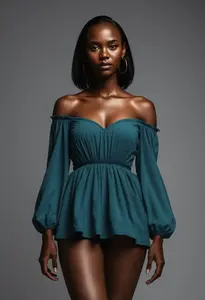 African Off Shoulder Dress