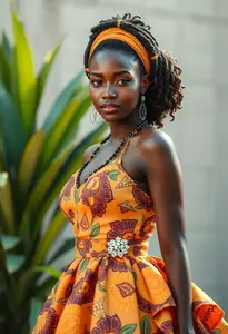 African Themed Wedding Dress