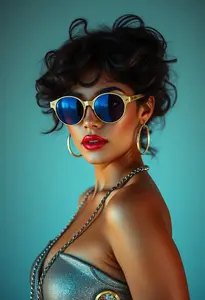 80s Disco Woman Fashion
