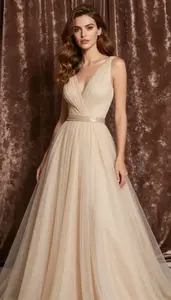 Elegant Champagne Ball Gown