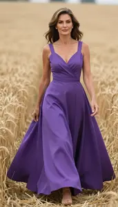 Elegant Purple Ball Gown
