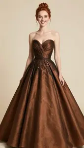 Glamour Photography Bronze Ball Gown