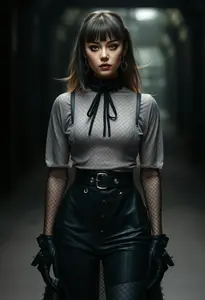 80s Goth Fashion Woman