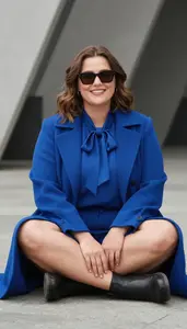 Glamorous Plus Size Look Bow Neck Blouse