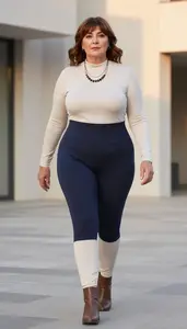 Glamorous Plus Size Style Leggings With Tummy Control