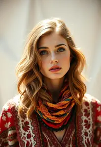 1960s Hippie Fashion Woman