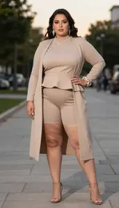 Plum Peplum Hem Top Plus Size Fashion