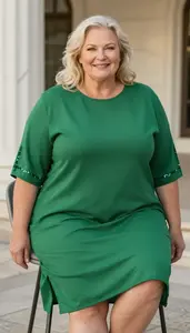 Tan Kaftan Style Dress Plus Size Fashion