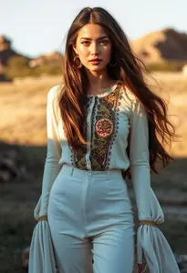 60s Woman Fashion Hippie