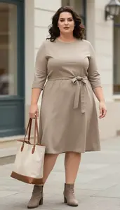 Cotton A Line Dress For Summer Plus Size Architectural Portrait