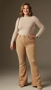 Elegant Plus Size Look Flared Bootcut Jeans