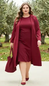 Flattering Plus Size Asymmetric Hem Midi Dress