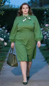 Flattering Plus Size Bubble Dress With Volume For Spring