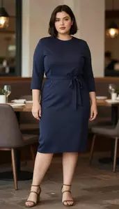 Flattering Plus Size Wrap Skirt With Tie Waist