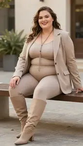Leggings With Tummy Control Plus Size Urban Portrait