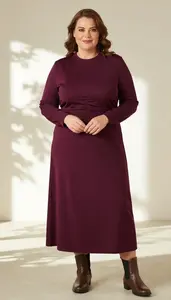 Plus Size Aubergine Maxi Dress Studio Photo