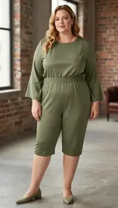 Plus Size Bell Sleeve Blouse Elegant Shot