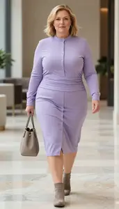 Plus Size Button Front Shirt Dress For A Casual Occasion Fashion Photography