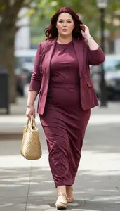 Plus Size Curve Celebrating Maxi Skirt With Fitted Tunic Top