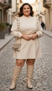 Plus Size Elegance Bubble Dress With Volume