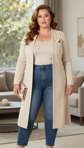 Plus Size High Rise Straight Leg Jeans With Stretch Studio Fashion