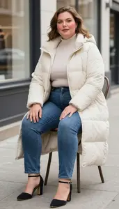 Plus Size High Rise Straight Leg Jeans With Stretch Urban Fashion