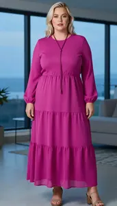 Plus Size Tiered Maxi Dress For A Beach Occasion Bold Shot