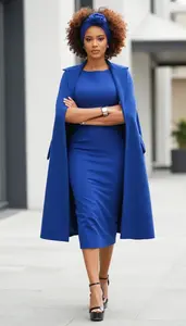 Anglo Woman Woman Power Dressing Hemstitched Evening Gown