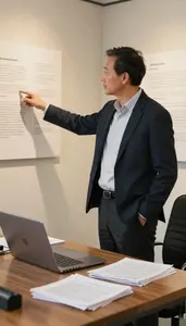 Archivist Directing A Gallery Exhibition In A Gallery Directors Office At